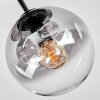 Koyoto lampa sufitowa, kula świetlna przezroczysty, przydymiony, 3-punktowe