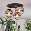 Koyoto lampa sufitowa, kula świetlna przezroczysty, przydymiony, 3-punktowe