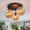 Gastor Lampa sufitowa, Kula świetlna W kolorze bursztynu, 3-punktowe Gastor Lampa sufitowa, Kula świetlna W kolorze bursztynu, 3-punktowe