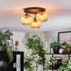 Koyoto lampa sufitowa, kula świetlna bursztynowy, 3-punktowe