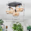 Koyoto lampa sufitowa, kula świetlna bursztynowy, 3-punktowe