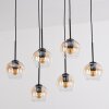 Koyoto lampa wisząca, kula świetlna, lampa wisząca bursztynowy, przezroczysty, 6-punktowe