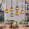 Koyoto Lampa wisząca, Kula świetlna, Lampa wisząca Niebeieski, Złoty, W kolorze miedzi, 6-punktowe