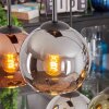 Koyoto lampa wisząca, kula świetlna, lampa wisząca niebeieski, chrom, złoty, miedziany, przydymiony, 6-punktowe