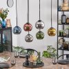 Koyoto lampa wisząca, kula świetlna, lampa wisząca niebeieski, chrom, złoty, miedziany, przydymiony, 6-punktowe