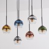 Koyoto Lampa wisząca, Kula świetlna, Lampa wisząca Niebeieski, Złoty, Przezroczysty, W kolorze miedzi, Przydymiony, 6-punktowe