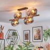Koyoto lampa sufitowa, kula świetlna złoty, czarny, 8-punktowe