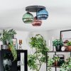 Koyoto lampa sufitowa, kula świetlna niebeieski, zielony, miedziany, 3-punktowe