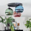 Koyoto lampa sufitowa, kula świetlna niebeieski, zielony, miedziany, 3-punktowe