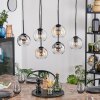 Koyoto lampa wisząca, kula świetlna, lampa wisząca bursztynowy, przezroczysty, przydymiony, 6-punktowe