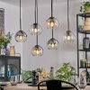 Koyoto Lampa wisząca, Kula świetlna, Lampa wisząca W kolorze bursztynu, Przezroczysty, Przydymiony, 6-punktowe