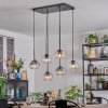 Koyoto Lampa wisząca, Kula świetlna, Lampa wisząca W kolorze bursztynu, Przezroczysty, Przydymiony, 6-punktowe