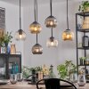 Ripoll lampa wisząca, kula świetlna, lampa wisząca bursztynowy, przezroczysty, przydymiony, 6-punktowe