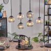 Ripoll lampa wisząca, kula świetlna, lampa wisząca bursztynowy, przezroczysty, przydymiony, 6-punktowe