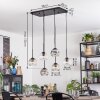 Ripoll lampa wisząca, kula świetlna, lampa wisząca bursztynowy, przezroczysty, przydymiony, 6-punktowe