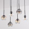 Ripoll lampa wisząca, kula świetlna, lampa wisząca bursztynowy, przezroczysty, przydymiony, 6-punktowe