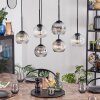 Ripoll lampa wisząca, kula świetlna, lampa wisząca bursztynowy, przezroczysty, przydymiony, 6-punktowe