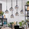 Ripoll lampa wisząca, kula świetlna, lampa wisząca przezroczysty, przydymiony, 6-punktowe