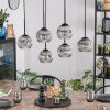 Ripoll lampa wisząca, kula świetlna, lampa wisząca przezroczysty, przydymiony, 6-punktowe