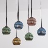 Koyoto lampa wisząca, kula świetlna, lampa wisząca niebeieski, złoty, zielony, miedziany, 6-punktowe