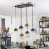 Koyoto lampa wisząca, kula świetlna, lampa wisząca niebeieski, złoty, zielony, przezroczysty, 6-punktowe