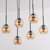 Koyoto lampa wisząca, kula świetlna, lampa wisząca bursztynowy, 6-punktowe
