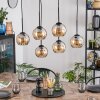 Koyoto lampa wisząca, kula świetlna, lampa wisząca bursztynowy, 6-punktowe