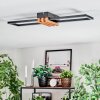 Macos Lampa sufitowa LED Wygląd drewna, Czarny, 1-punktowy