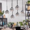 Koyoto lampa wisząca, kula świetlna, lampa wisząca przezroczysty, przydymiony, 6-punktowe