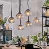 Koyoto lampa wisząca, kula świetlna, lampa wisząca przezroczysty, przydymiony, 6-punktowe