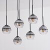 Koyoto lampa wisząca, kula świetlna, lampa wisząca przezroczysty, przydymiony, 6-punktowe