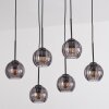 Koyoto lampa wisząca, kula świetlna, lampa wisząca przydymiony, 6-punktowe