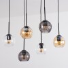Koyoto lampa wisząca, kula świetlna, lampa wisząca bursztynowy, przezroczysty, przydymiony, 6-punktowe