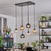 Koyoto lampa wisząca, kula świetlna, lampa wisząca bursztynowy, przezroczysty, przydymiony, 6-punktowe