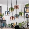 Lauden lampa wisząca, lampa wisząca niebeieski, zielony, przezroczysty, miedziany, 6-punktowe