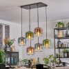 Lauden lampa wisząca, lampa wisząca niebeieski, zielony, przezroczysty, miedziany, 6-punktowe