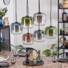 Lauden Lampa wisząca, Lampa wisząca Niebeieski, Zielony, Przezroczysty, W kolorze miedzi, Przydymiony, 6-punktowe