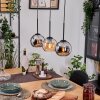Koyoto lampa wisząca, kula świetlna, lampa wisząca kolory naturalne, czarny, 3-punktowe