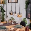 Koyoto lampa wisząca, kula świetlna, lampa wisząca kolory naturalne, czarny, 3-punktowe