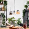 Koyoto lampa wisząca, kula świetlna, lampa wisząca kolory naturalne, czarny, 3-punktowe
