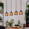 Cando Lampa wisząca, Lampa wisząca Ecru, Czarny, 4-punktowe