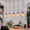 Cavaca lampa wisząca, lampa wisząca kolory naturalne, czarny, 5-punktowe