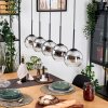 Koyoto lampa wisząca, kula świetlna, lampa wisząca kolory naturalne, czarny, 5-punktowe