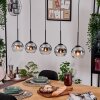 Koyoto lampa wisząca, kula świetlna, lampa wisząca kolory naturalne, czarny, 5-punktowe