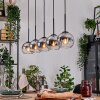 Koyoto lampa wisząca, kula świetlna, lampa wisząca kolory naturalne, czarny, 5-punktowe