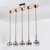 Koyoto lampa wisząca, kula świetlna, lampa wisząca kolory naturalne, czarny, 5-punktowe