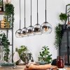 Koyoto lampa wisząca, kula świetlna, lampa wisząca kolory naturalne, czarny, 5-punktowe
