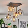 Koyoto lampa sufitowa, kula świetlna złoty, czarny, 5-punktowe
