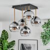 Koyoto lampa sufitowa, kula świetlna złoty, czarny, 5-punktowe
