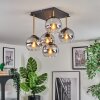 Koyoto lampa sufitowa, kula świetlna złoty, czarny, 5-punktowe